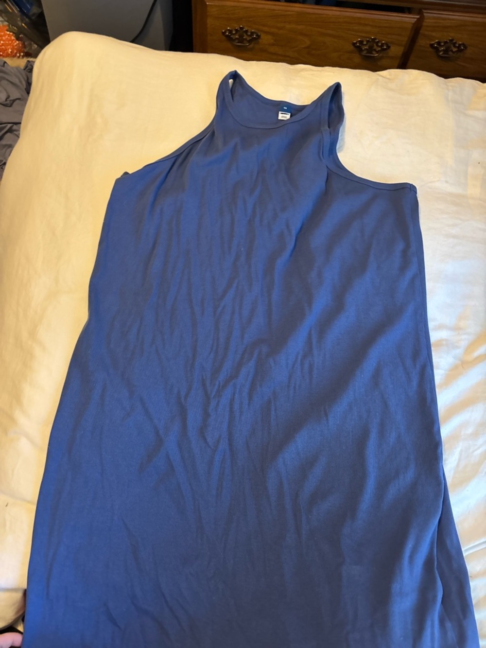 Classic Sleeveless Blue Tank Top Dress - old navy